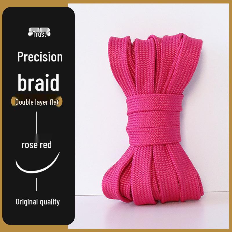 Mångsidiga platta skosnören för män och kvinnor - Original Svart, Vit, Färgglada, Rosa, Grå