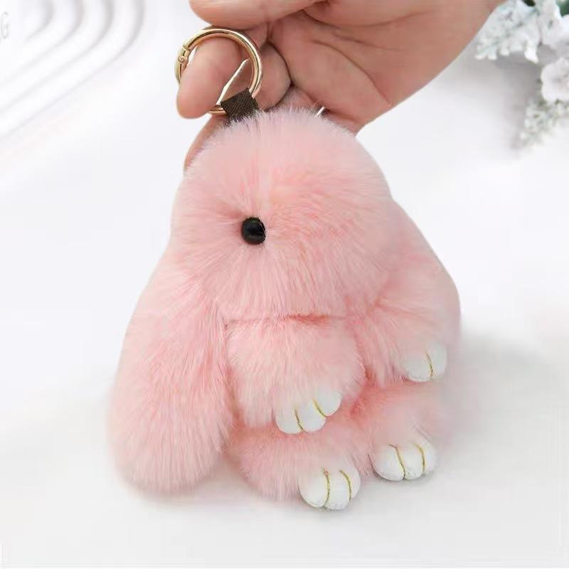 Imitation Otter Rabbit Pendant, Bag Decor, Car Keychain Charm