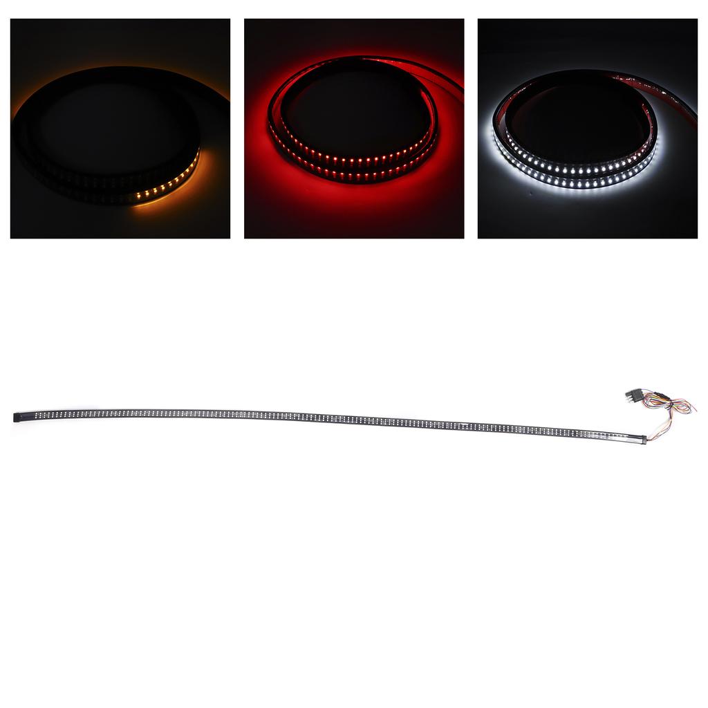 60in LED Tailgate Lamp Bar Running Light 3 Row Chips IP65 Waterproof 12‑24V Universal