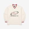 Fila V Neck Sweatshirt Big Logo