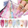 BORN PRETTY 10pcs Nail Foils Marble Paper Gel Polish Transfer Sticker DIY Pattern Manicure Nail Art Decoration Decorations