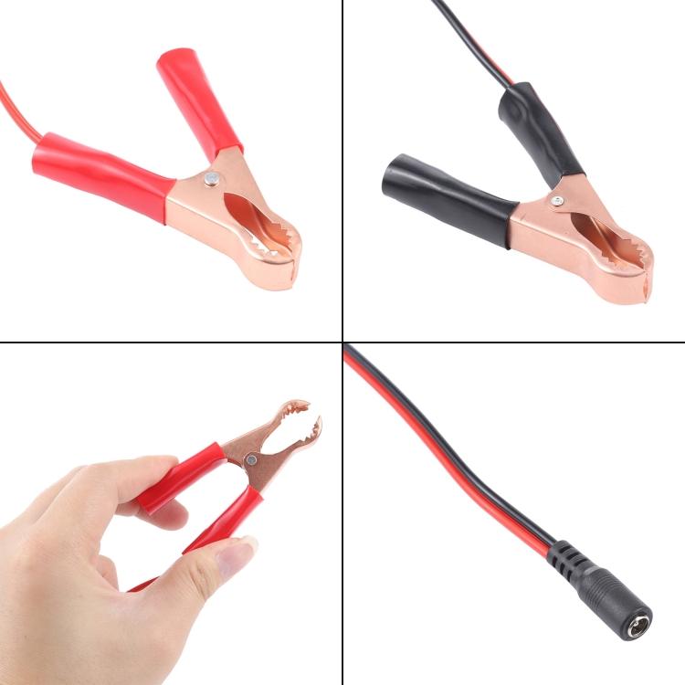Car DC 5.5x2.1 Interface Crocodile Clip Charging Connection Cable