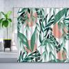 Waterproof Bath Curtains Hand Painted Bamboos Leaves Shower Curtain Green Simple Life Home Decorative Bathroom Decor Accessories