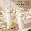 Leakproof Insulated Thermal Cup Floral Printing Vacuum Mug Stainless Steel Tumbler  for Lady Girls