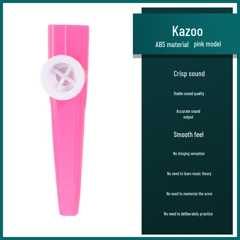 Portable Metal Kazoo: Mouth-Blown Musical Instrument & Plastic Trumpet, Large Compact Saxophone for Accompaniment