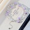 Vintage High Quality Mixed Color Purple Faux Crystal Necklace Necklace Sweater Chain