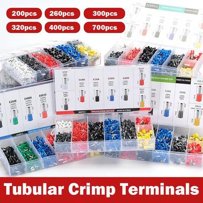 Insulated End Insulated Cable End Crimps Ferrule Assorted Size Box Set Wire Ends Terminals Wire Ferrules Terminals
