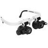 Glasses Magnifier Head Wearing Magnifying Glass with LED Light for Reading Repairing