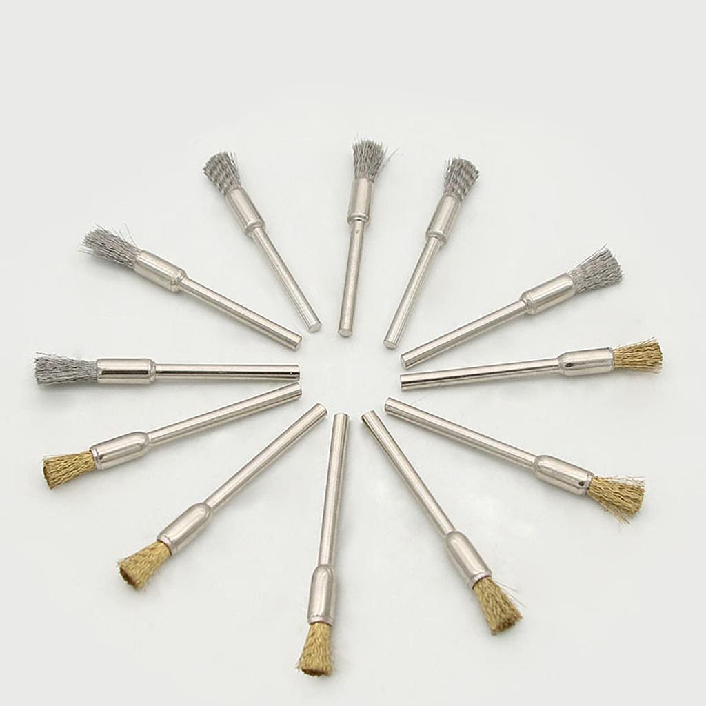 Wire Wheel Brush Set 36 Pcs/Set, Brass and Wire Brush Set, Rotary Tool Accessories for Polishing and Cleaning Tools
