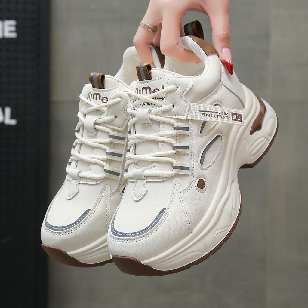 Dad Shoes Girl 2025 Spring and Autumn New Popular Small Versatile Fashion Soft Sole Height Increase Casual Sneakers