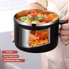 1300ml Miska do ramenu z pokrywką Stal nierdzewna Kuchenka do makaronu instant Miska na sałatkę owocową Ryż Zupa Duży lunchbox Akcesoria kuchenne