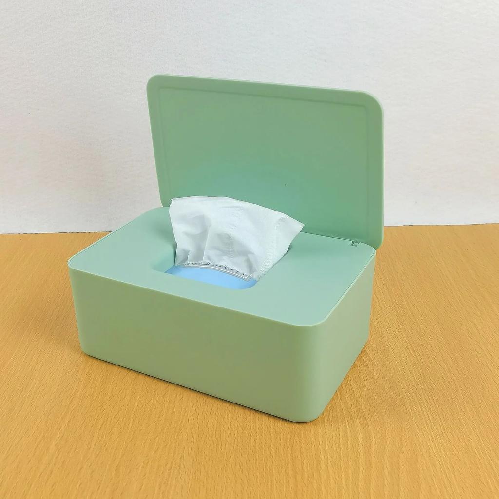 Home Desktop Portable Wet Wipes Dustproof Storage Box with Lid Tissue Dispenser