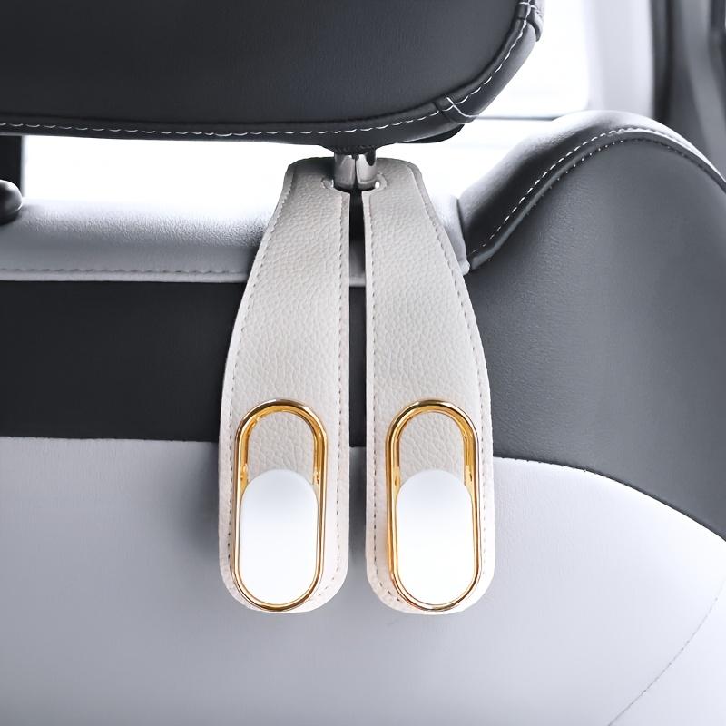 1pc Universal Car Seat Back Hooks - Heavy-Duty PVC Leather Multi-Functional Organizer for Bags, Shopping, Beverages