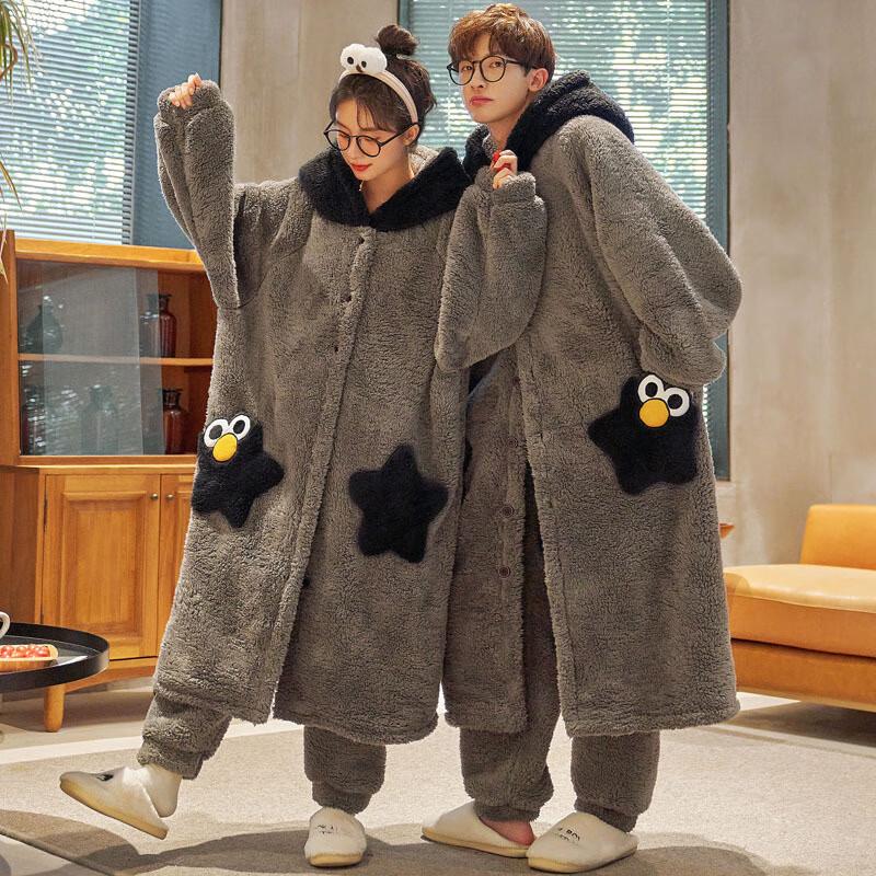 

Милый женский зимний флисовый пижамный комплект