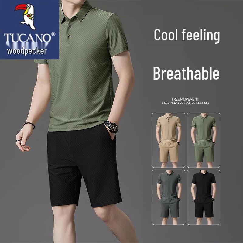 

TUCANO Men s Breathable Polo Shirt & Shorts Set 3XL