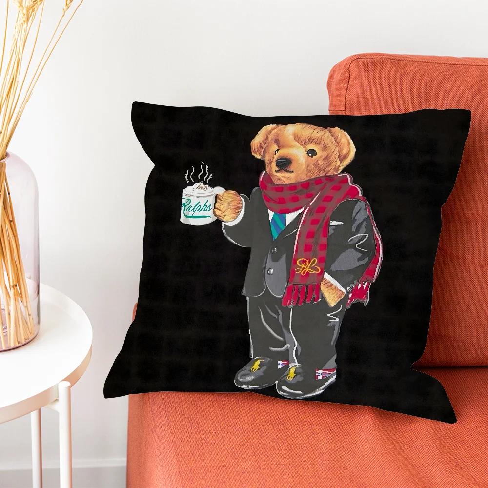 Fashion Bear P-PoloS Pillow Case Pillow Case Living Room Sofa Cushion Cover Suitable For Home Bedroom Room Decoration