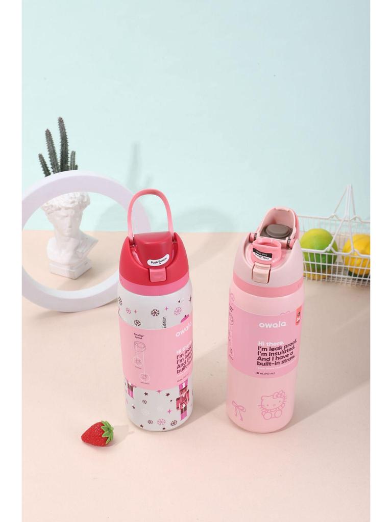 Owala Isolierte Edelstahl Sportwasserflasche - Kreativ, Modisch, Tragbarer Obstbecher