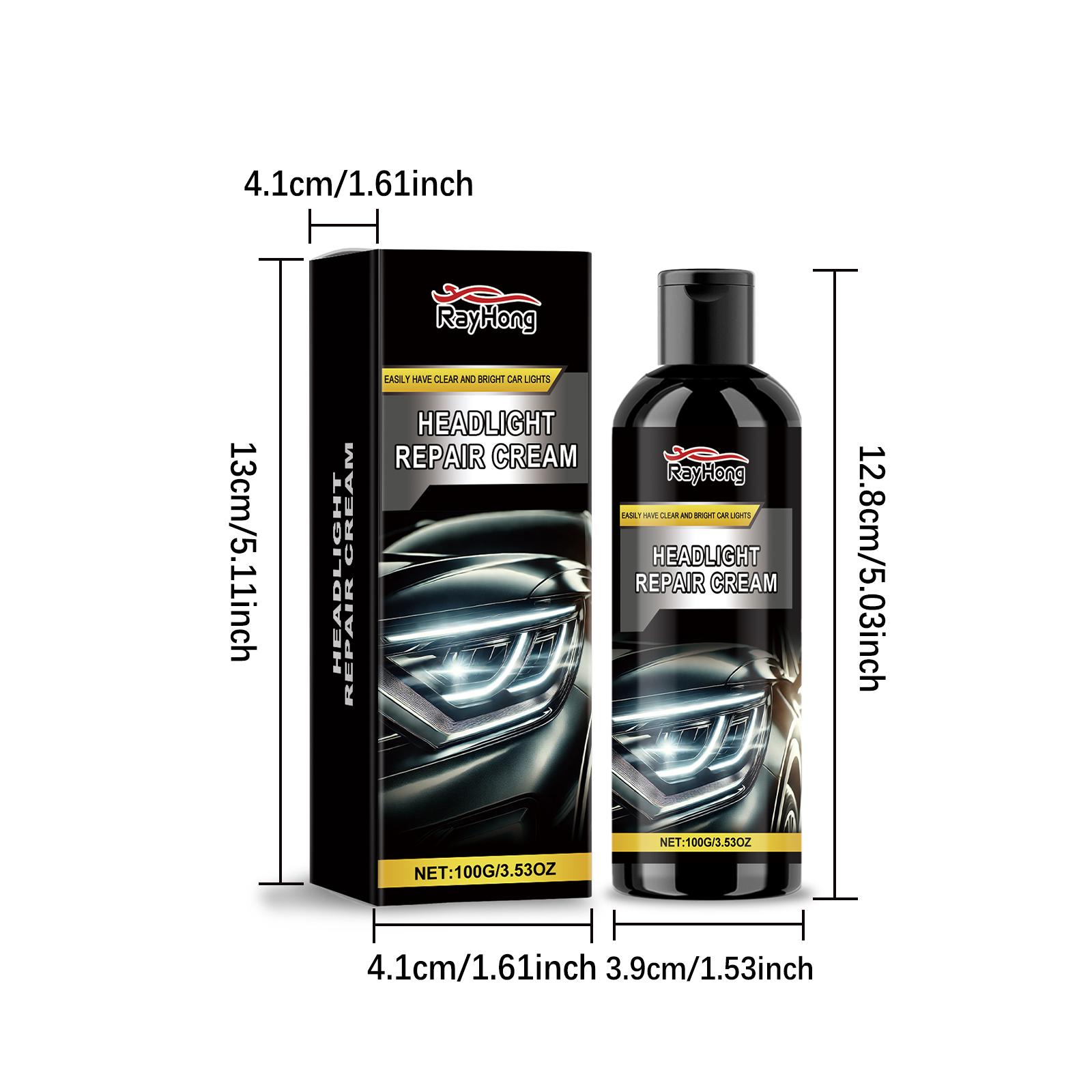 Rayhong Car Headlight Refurbishing Paste - Restoring Cleaning Polishing Removing Yellowing Care Agent for Headlights