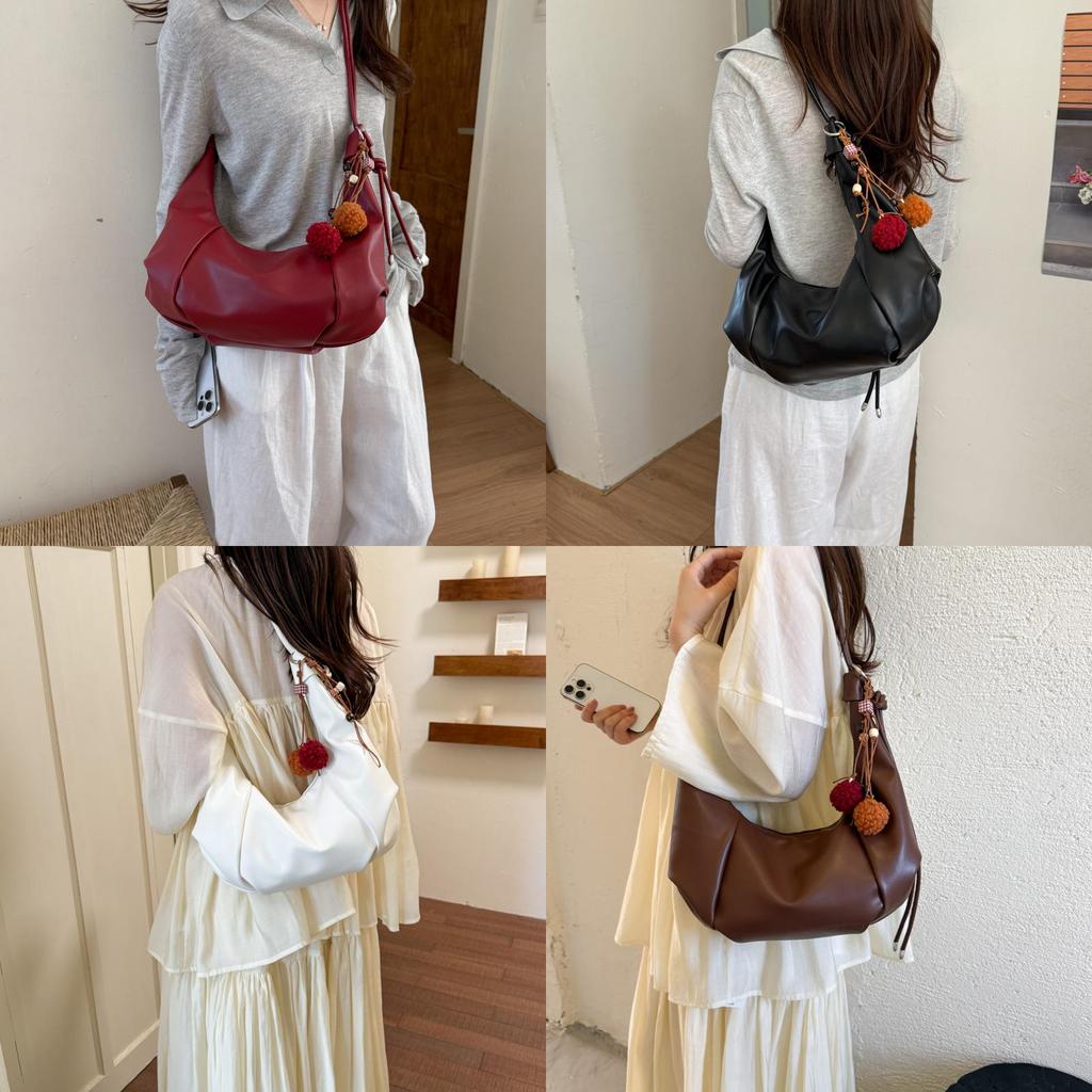 Pu Large Capacity Satchel Bag For Women Urban Minimalist Style Crossbody Pouch