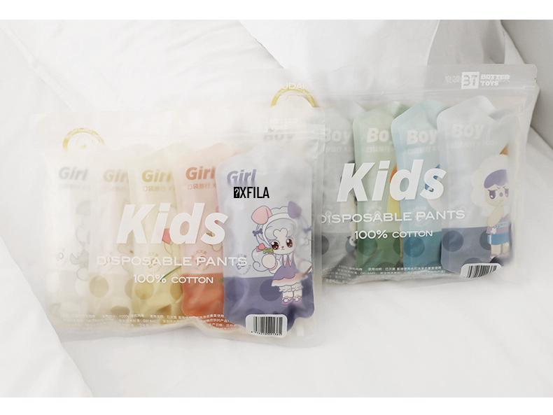 Kids' Disposable Cotton Underwear - Portable Travel Boxer Shorts