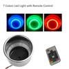 LED RGB Backlight Recessed Boat Car Cup Holder Stainless Steel W/ Remote Control