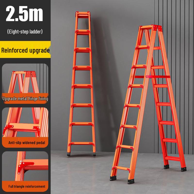 Extra Thick Aluminum Alloy Folding Herringbone Ladder for Home and Engineering Use