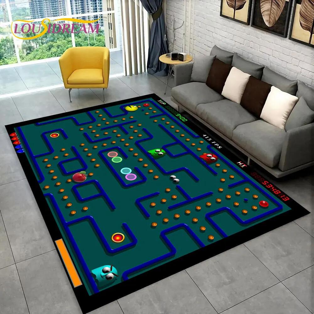 

Pacman Ретро Классика Игра Коврик для геймера, Коврик для дома Гостиная Детская спальня Диван Коврик Декор, Нескользящий напольный коврик 40x60cm(15x23in)