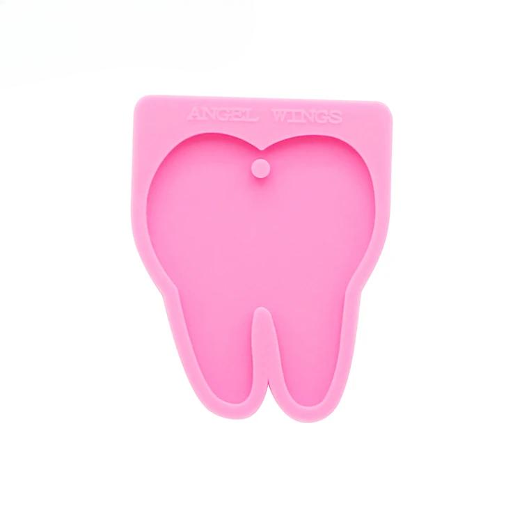 UV Resin Silicone Tooth Mold Epoxy Resin Molds for DIY Keychain Jewelry Making Tools Shining Resin Moldes