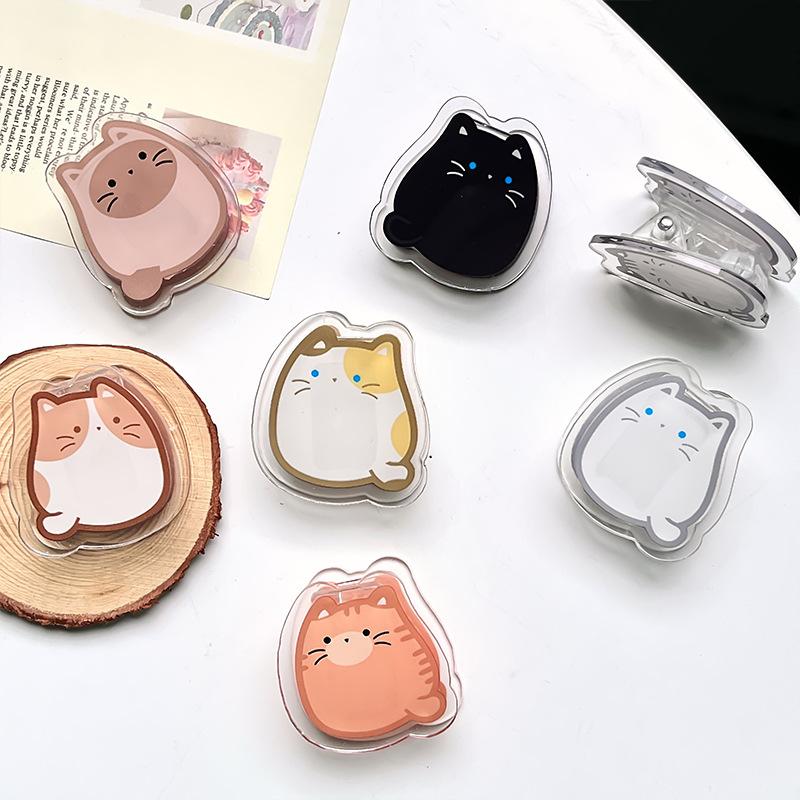 Мультяшный Аниме Милый Котенок Акриловый Двусторонний PP Клип-Папка Фиксирующий Скрепка для Бумаги Зажим для Запечатывания Закусок 1pcs