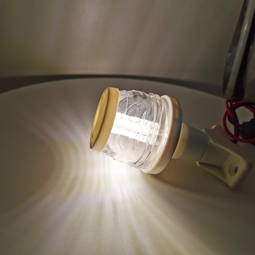 Marine Navigation Light Stern light Anchor Lamp LED All-Round White Fixed Mount Base for Boats Accessories Straight Light Head