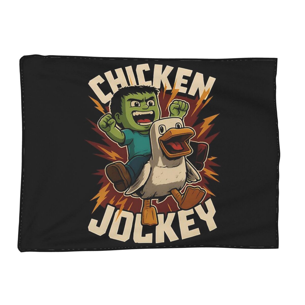 

Chicken Jockey Fleece Zombie Game Blankets Soft Warm Flannel Throw Blanket Bedding for Bed Living room Picnic Travel Home Couch 80x120cm