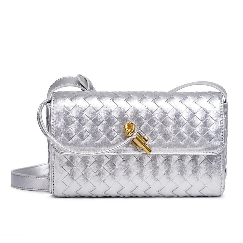 Niche Woven Single Shoulder Clutch Bag Diagonal Span Bag Small Square Bag Women's Tide Bag Versatile Daily Messenger