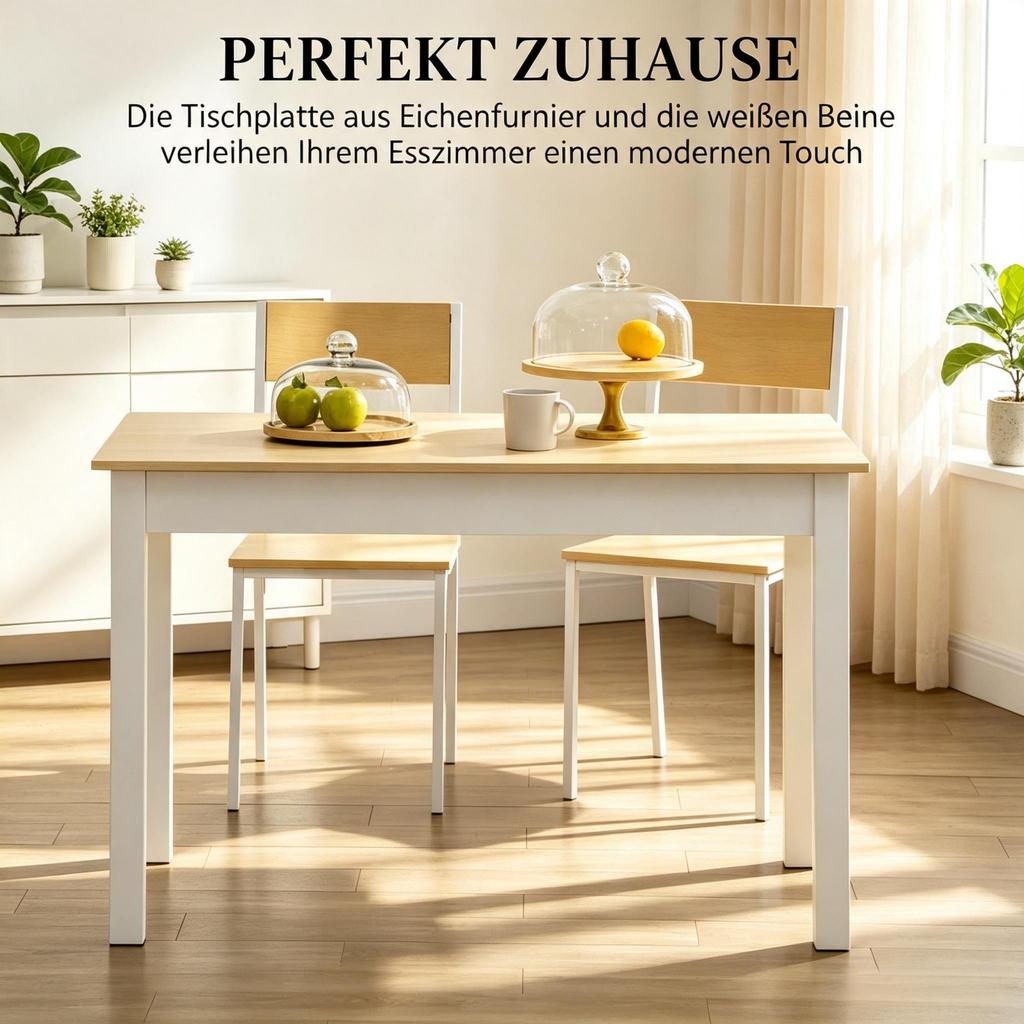 Simple Dining Table with Timeless Look, Versatile Table for Meals and Work with Stable Construction, Elegant Dining Table (dining Table Only)