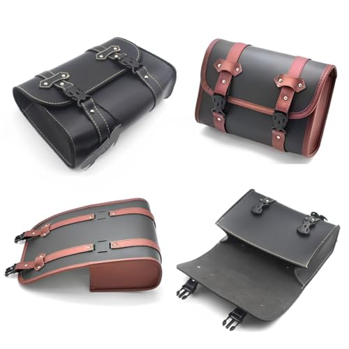 MIMIA Motorcycle Side Bags, Set of 2, Saddlebags, Touring Bags, Tools, Wallets, Small Items, Waterproof (Black, Set of 2)