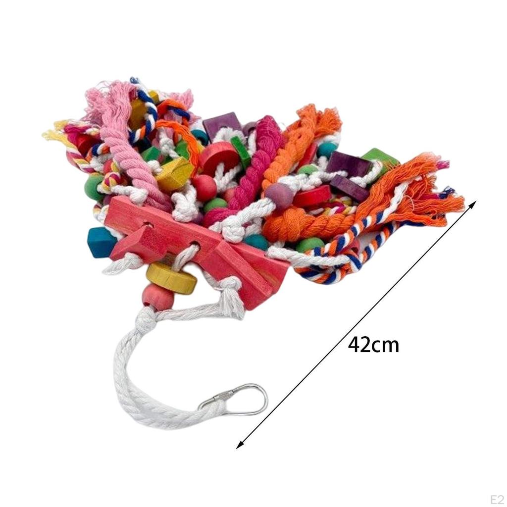 Large Parrot Toys Tearing Toy Wood Chew Cage Bite for Macaws Cockatiels Lovebird