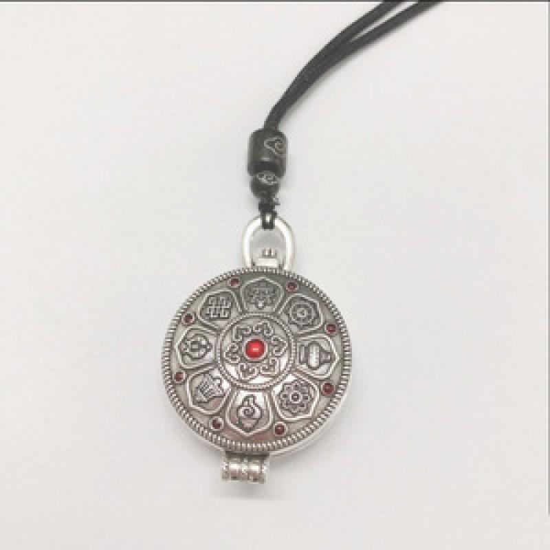 Vintage Hollow Tibetan Gau Box Pendant Necklace Men Women With Adjustable Chain