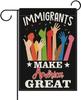 Dyrenson Immigrants Make America Great Decorative Garden Ag, Pro Immigration Equality Peace Diversity Yard Outside Home De