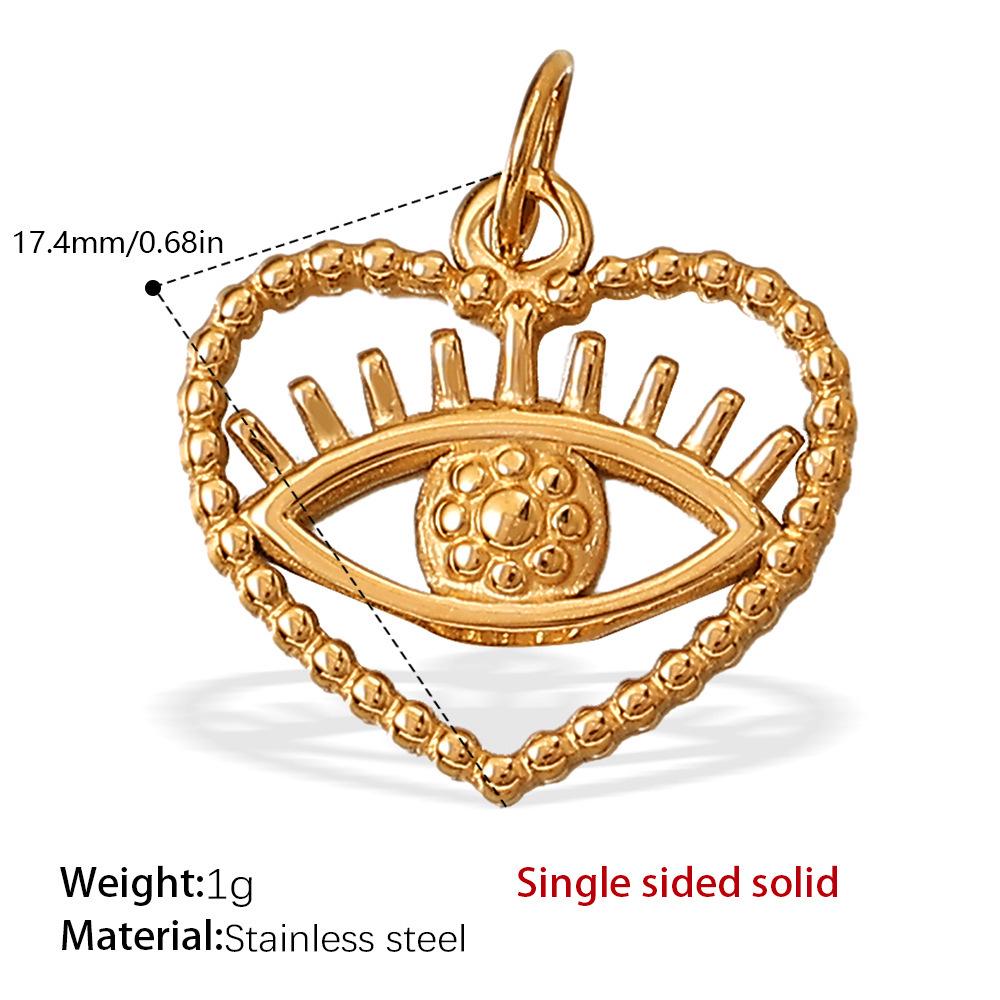 Cross-border Rhinestone Evil Eye Stainless Steel Pendant & Keychain Bracelet Collection