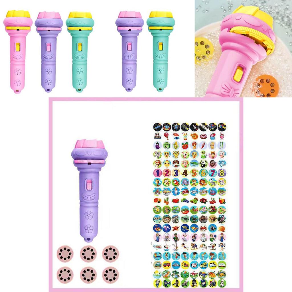 Childrens Cartoon Projector Flashlight With Light Up And Educational Features For Baby Learning And Play