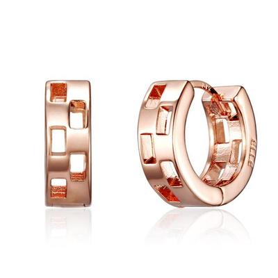[ELLE Jewelry] 14K Square Space One-Touch Earrings ELGPEE552
