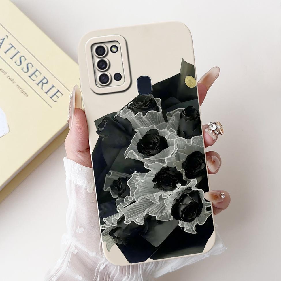 For Samsung A21s Case A217F Silicone Cute Fashion Butterfly Love Painted Cover For Samsung A21s Galaxy A21s Phone Case SM-A217M