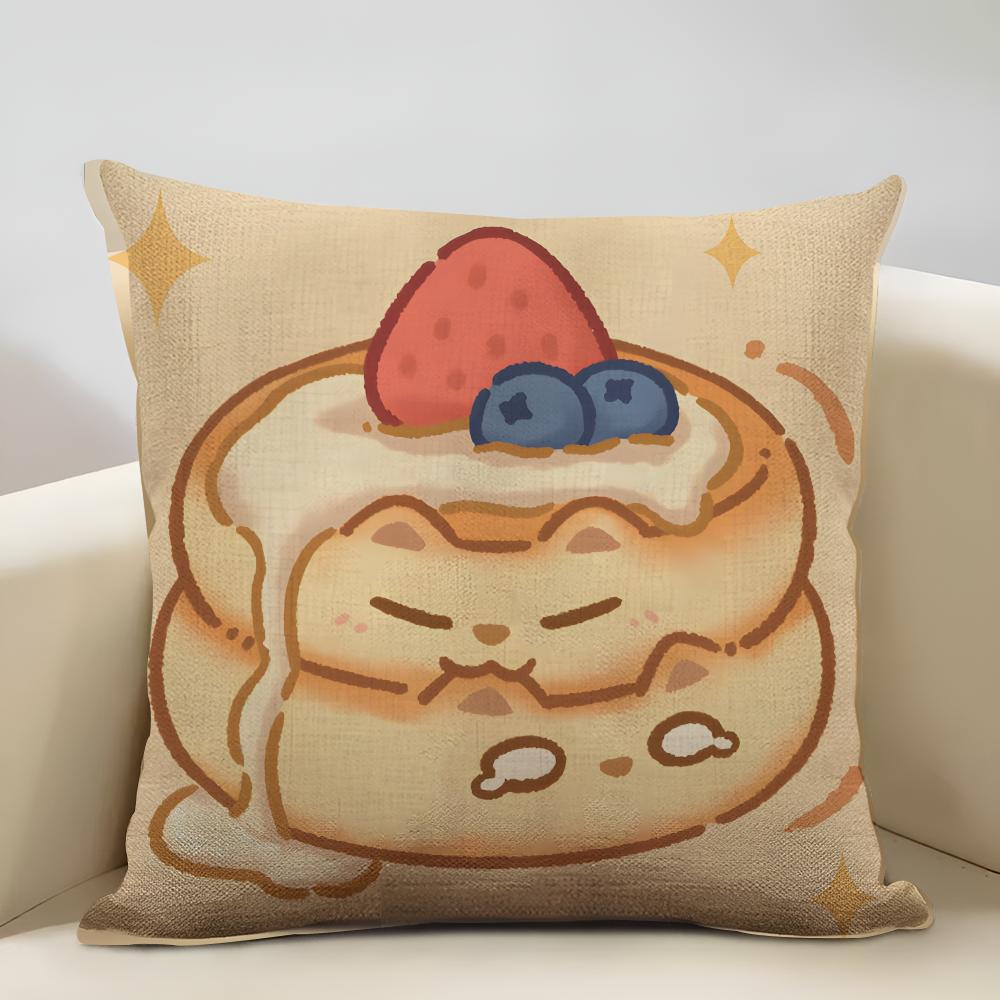 Animal-shaped Desserts Cushion Cover Household Decoration Linen Sofa Cushion Cover: Skin-Friendly & Breathable With Invisible Zi