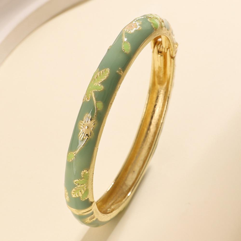 Small Flower Enamel Cloisonne Bracelet Vintage Design Ethnic Bracelet Women Gifts