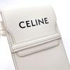 Used Celine shoulder bag sunglasses case logo white