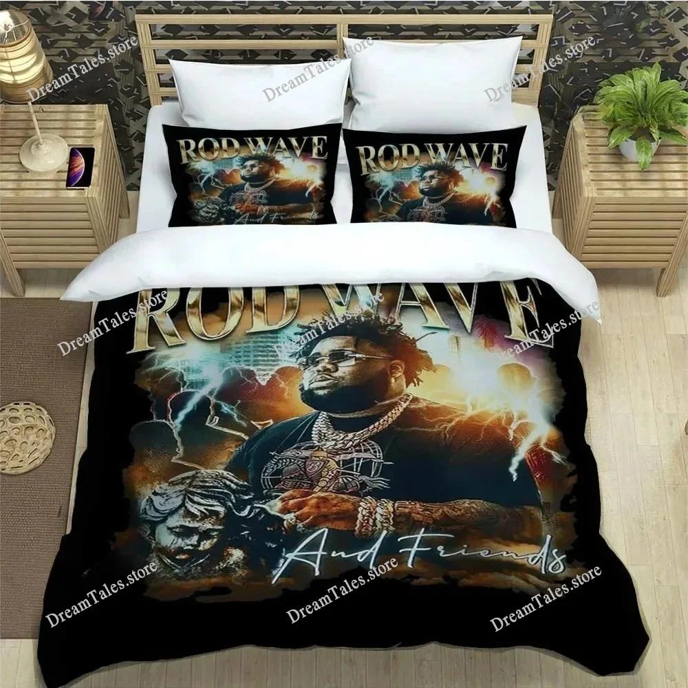 Home Textile Popular Music Rod Wave Cover Duvet Cover Pillow Case Boy Girl Polyester Bedding Set King Queen Twin Size