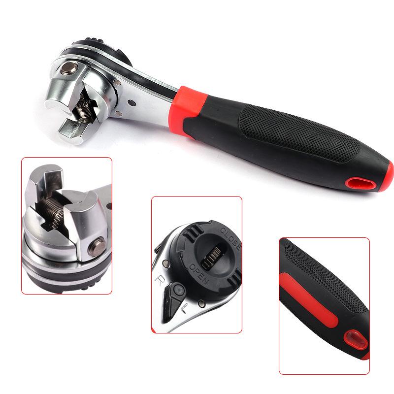 Adjustable 6-22MM Ratchet Wrench – Multifunctional Open-End Tool