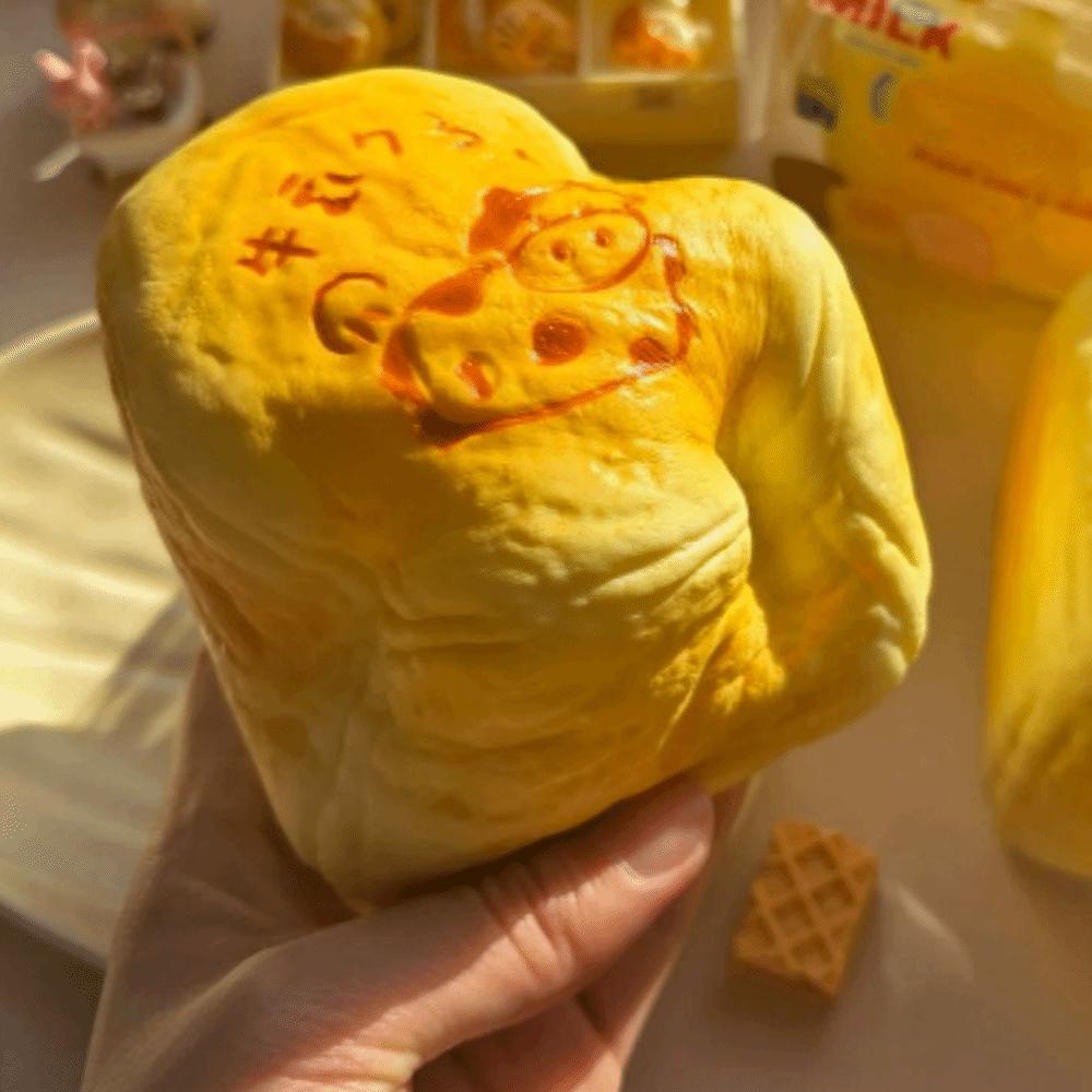 Moist Thick Simulated Bread Toast Squeeze Slow Rising Sensory Fidget Toy Adults