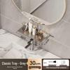 No-Drill Wall-Mounted Bathroom Shelf for Mirror, Faucet, and Vanity