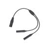 Black Aviation Headset GA Dual Plugs to Airbus 5 Pin XLR Headset Adapter