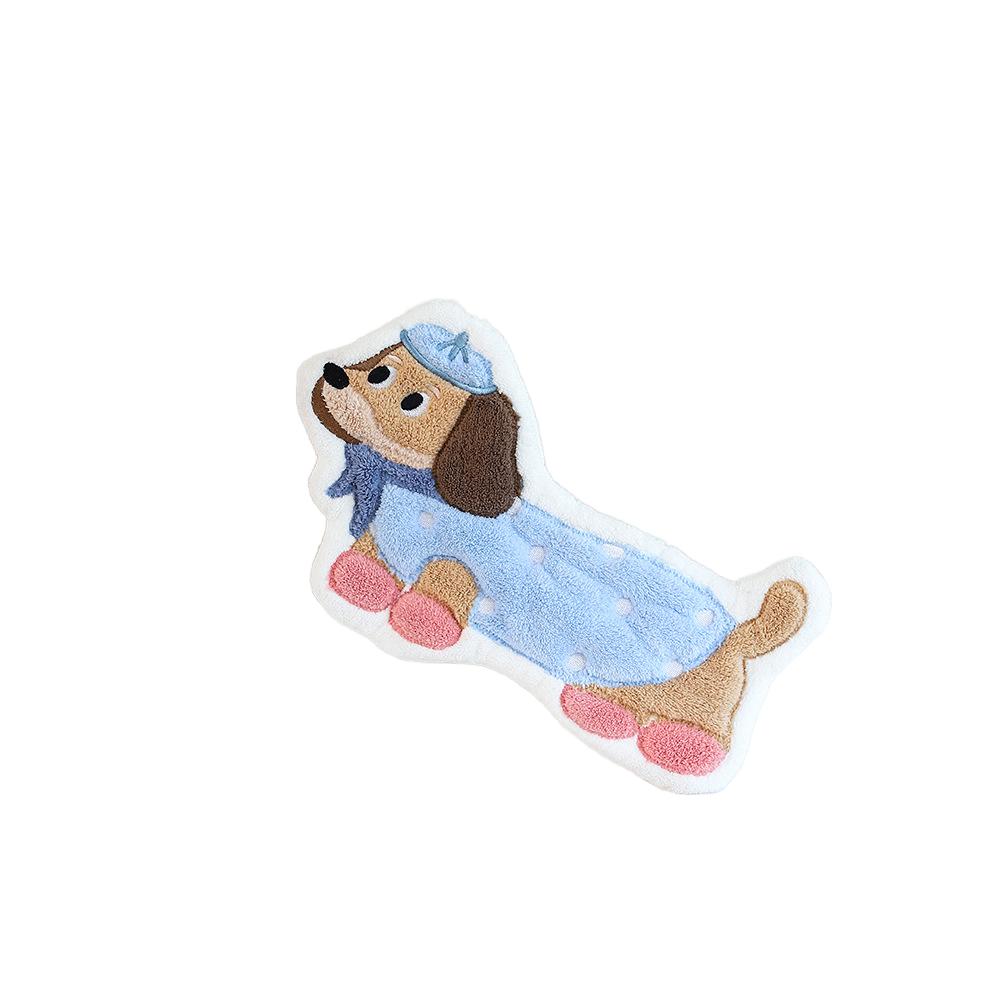 Thickened Super Absorbent Quick-dry Cute Cartoon Coral Fleece Small Square Hand Towel Dual-Use Kitchen Bathroom Home